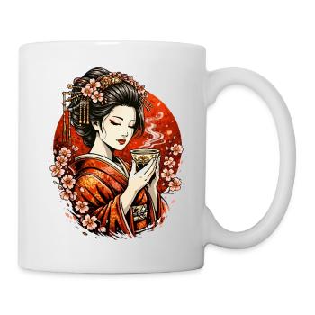 Geisha in the cherry blossom circle - Mug - white - Right