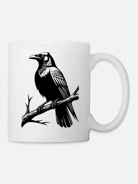 Krähe - Tasse - Weiß