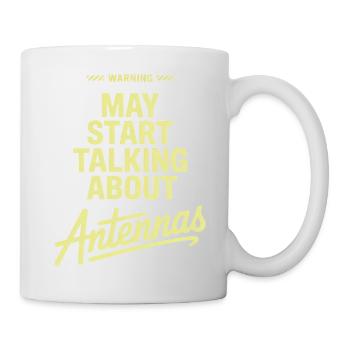Vielleicht fangen wir an, über Antennen zu sprechen - Tasse - Weiß - Rechts