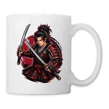 Combattant Samouraï dans Red Swirl - Mug blanc - blanc - Droite
