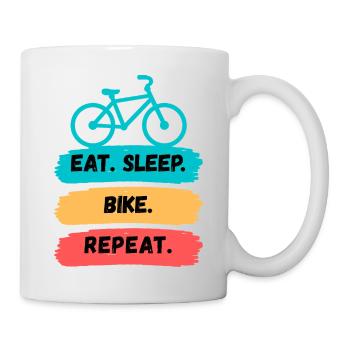 Manger Sleep Bike Répéter - Mug blanc - blanc - Droite