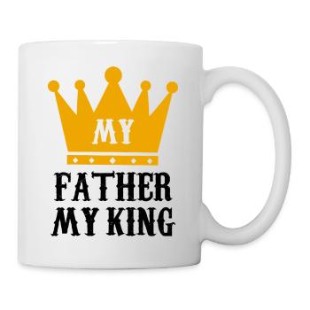 Mon père, mon roi, père royal, cadeau artistique - Mug blanc - blanc - Droite
