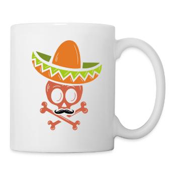 Sombrero Skull & Crossbones - Mug - white - Right
