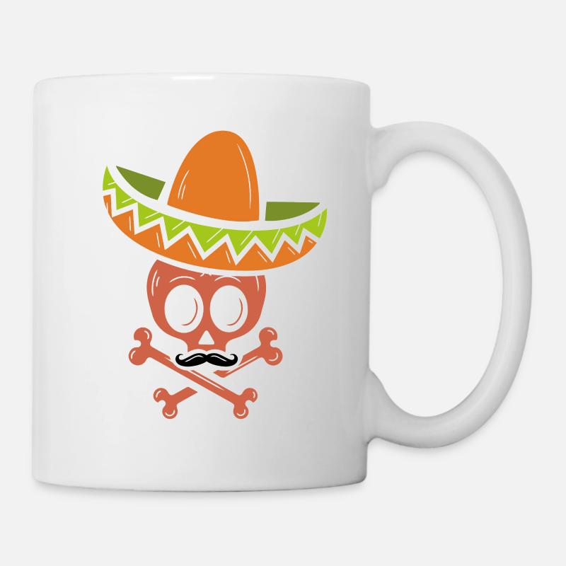 Sombrero Skull & Crossbones - Tasse - Weiß