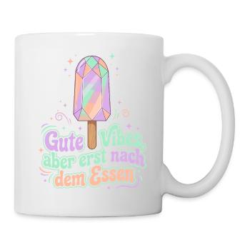 Kristall Eis, Gute Vibes - Tasse - Weiß - Rechts