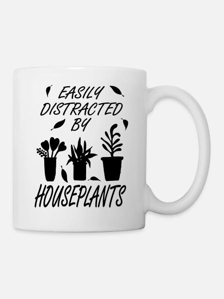 Easily distracted by houseplants - Mug - white
