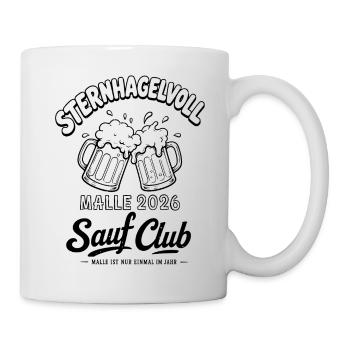 Malle 2026 Sternhagelvoll Sauf Club Malle 2026 - Tasse - Weiß - Rechts