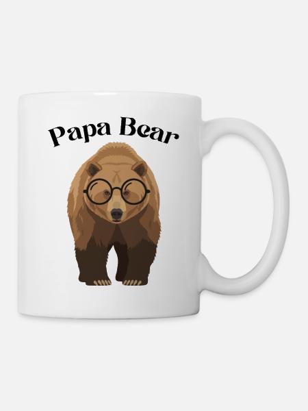 Chemise Papa Ours Chemise drôle de Nerd Bear - Mug blanc - blanc