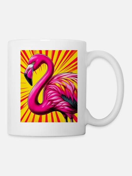 Flamingo - Tasse - Weiß