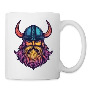 Wikinger Helm - Tasse - Weiß - Rechts