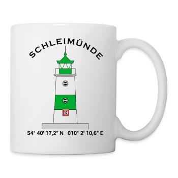Leuchtturm Schleimünde - Segeln Nordsee Ostsee - Tasse - Weiß - Rechts