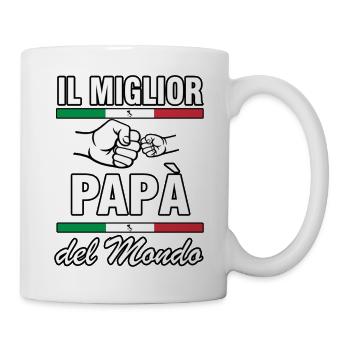 Italienischer Papa ist der Beste - Tasse - Weiß - Rechts