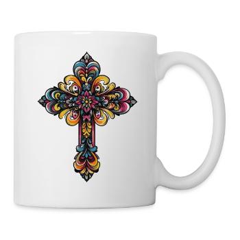 Symbole de la croix - Mug blanc - blanc - Droite