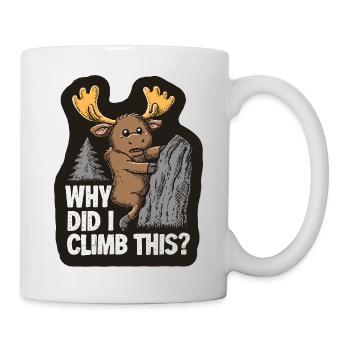Moose Mountaineers pour hommes Peur du Haut Humour - Mug blanc - blanc - Droite