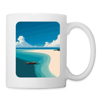 Strand Meer Palmen - Tasse - Weiß - Rechts