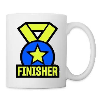 Stolzer Finisher Medaille Stern - Tasse - Weiß - Rechts