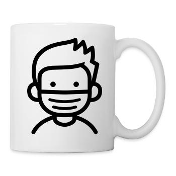 Maske - Tasse - Weiß - Rechts