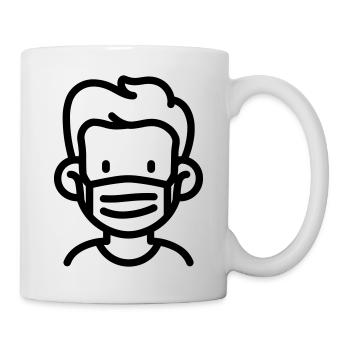 Maske - Tasse - Weiß - Rechts