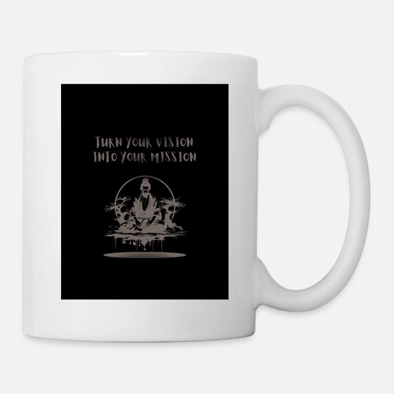 Black_and_Grey_Illustrative_Ninja_T-Hemd - Tasse - Weiß