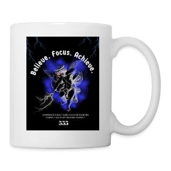 Back_andWhite_IllustrationT-ShirtBelieveinYourself - Mug blanc - blanc - Droite