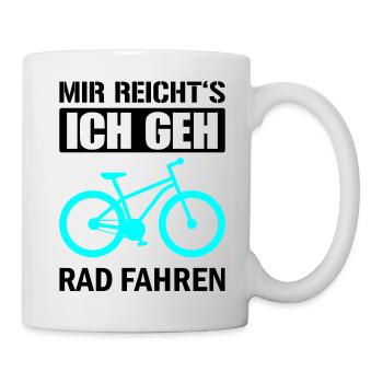Cyanes Fahrrad Silhouette - Tasse - Weiß - Rechts