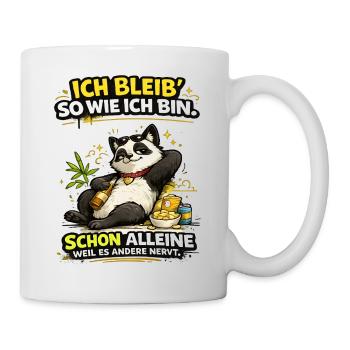 Ich bleib so wie ich bin Panda - Tasse - Weiß - Rechts