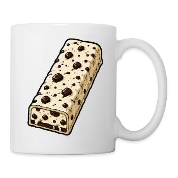 Schokoriegel mit Schoko-Stückchen Muster - Tasse - Weiß - Rechts