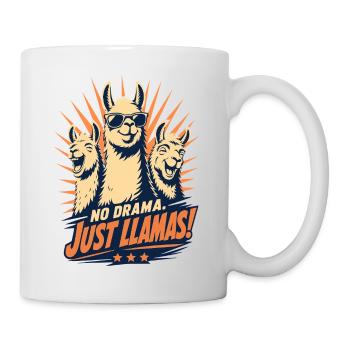 No Drama Just Llama Cool Retro - Mug - white - Right