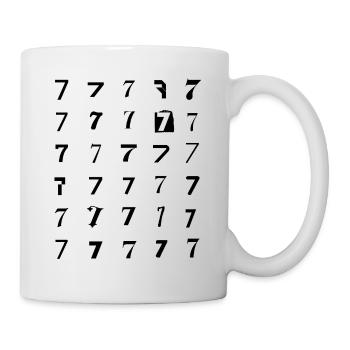 Number 7 Numerology Typographic design - Mug - white - Right