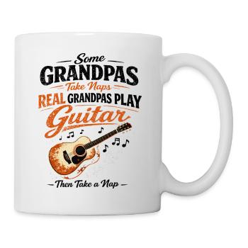 Papy Rock : Guitare, Musique et Sieste - Mug blanc - blanc - Droite