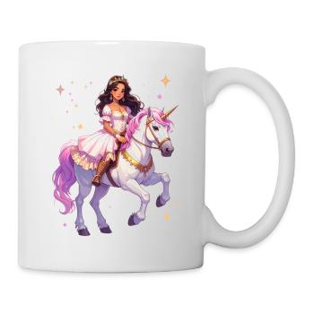 Princesse sur une licorne - Mug blanc - blanc - Droite