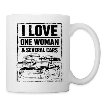 Humour Voiture - I Love One Woman & Several Cars - Mug blanc - blanc - Droite