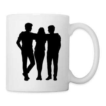 Menschen Gruppe Silhouette Freunde Team Zusammen - Tasse - Weiß - Rechts
