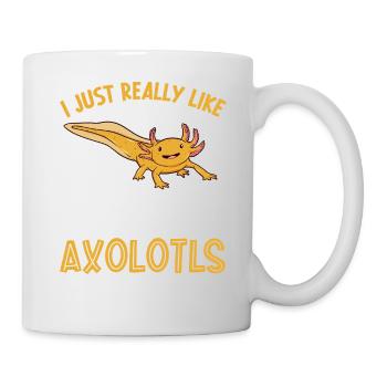 J’adore mon Axolotl cuivré - Mug blanc - blanc - Droite