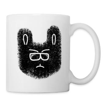 Lapin nerd avec des lunettes - Mug blanc - blanc - Droite