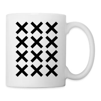 X pattern grid design - Mug - white - Right