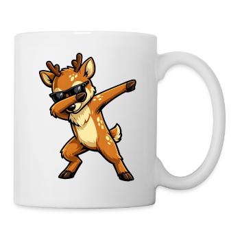 Tamponnage des cerfs - Mug blanc - blanc - Droite