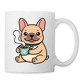 Cute French Bulldog Coffee Lover - Mug - white - Right