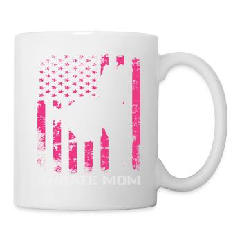 Karate Mom USA Flag Martial Arts Mom Pink - Mug - white - Right