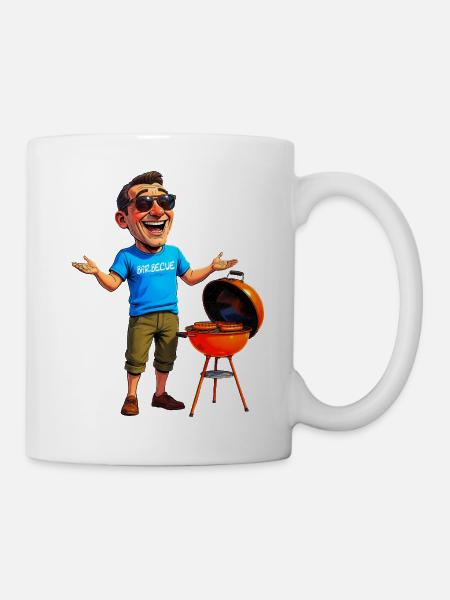 Einladung zum Grillen - Tasse - Weiß
