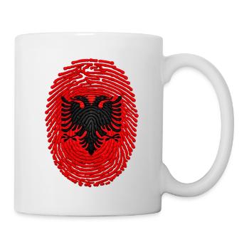 Drapeau ADN d’Albanie Drapeau - Mug blanc - blanc - Droite