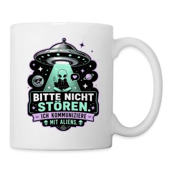 Bitte nicht stören – Alien Edition - Tasse - Weiß - Rechts