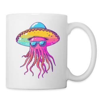 Qualle Lustig Sombrero - Tasse - Weiß - Rechts