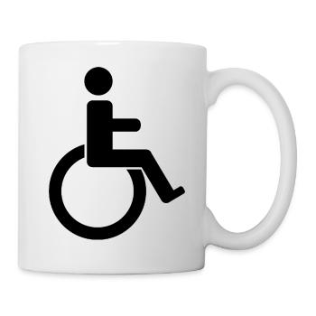 Panneau de handicap - Mug blanc - blanc - Droite