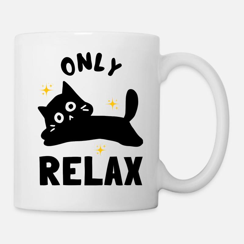 Black face with golden sparkles - Mug - white