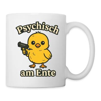 Ich Bin Am Ende Psychisch am Ente - Tasse - Weiß - Rechts