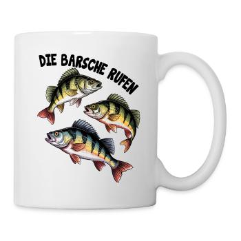 Barsch Angeln - Tasse - Weiß - Rechts