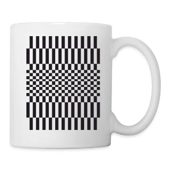 Geometric chessboard Grid Pattern - Mug - white - Right