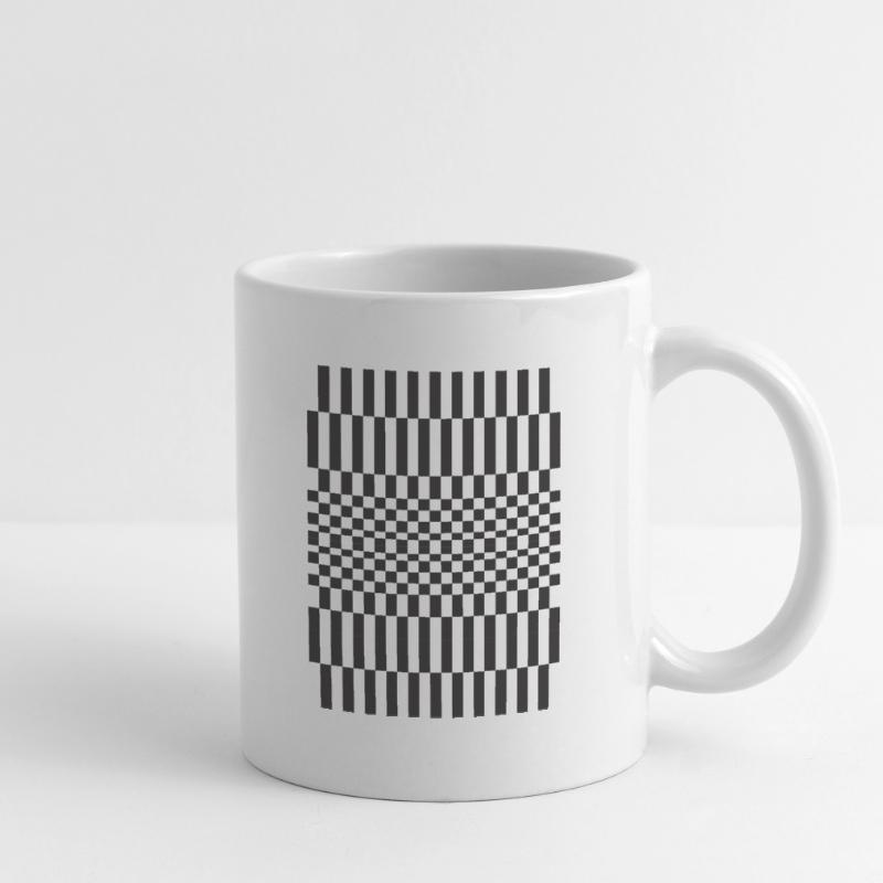 Geometric chessboard Grid Pattern Mug