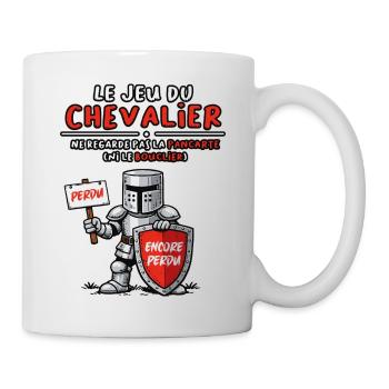 Le jeu du chevalier - Mug blanc - blanc - Droite